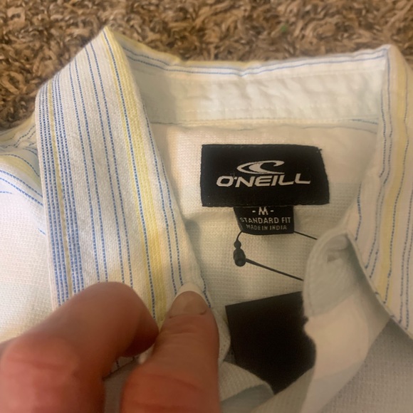 Button up striped Oniel shirt. New with tags. - Picture 2 of 3